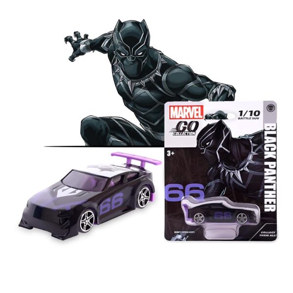 Marvel Black Panther 1 Diecast Battle SUV Metal Toy Car for Kids | 1:64 Diecast Metal Toy Car Go Collection Superhero Themed Toy Cars | Ages 3 & Up | Birthday Gift for Kids